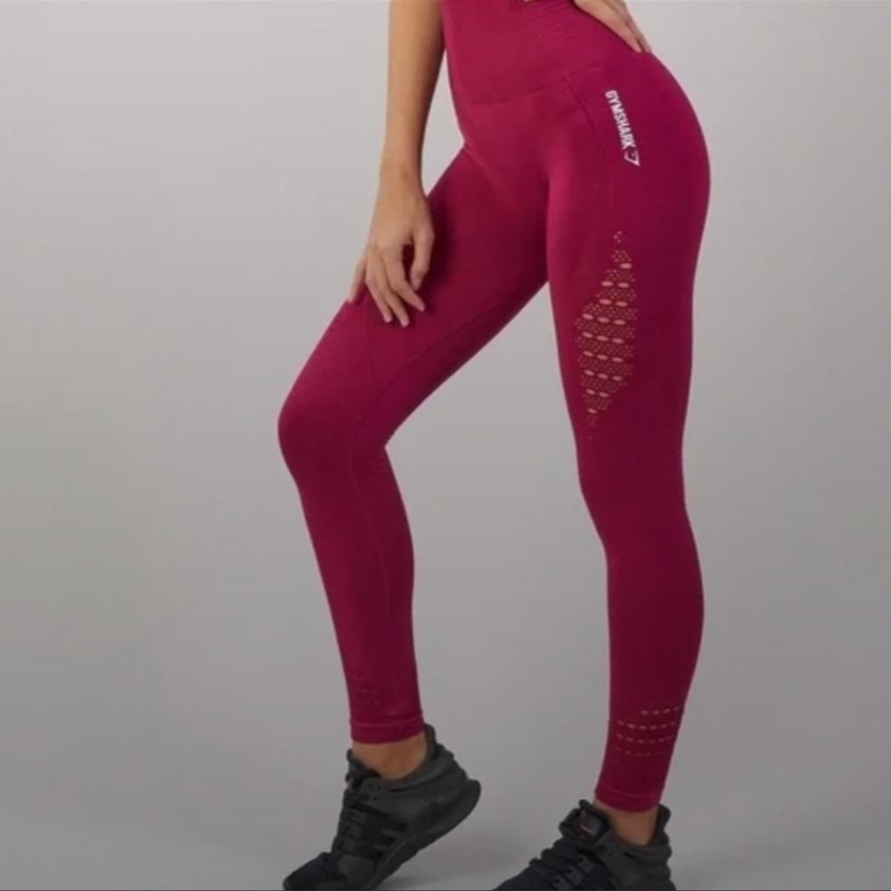 GYMSHARK energy seamless beet red